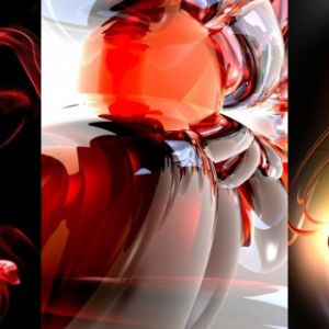 Remolinos Abstractos Rojos y Negros