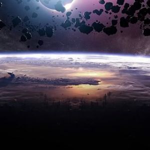Campo de Asteroides sobre la Tierra