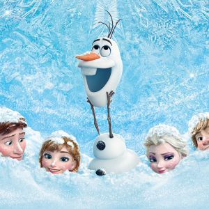 Personajes de Frozen en la Nieve