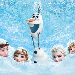 Personajes de Frozen en la Nieve