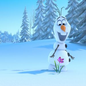Olaf de Frozen con Flor