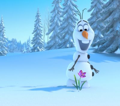 Olaf de Frozen con Flor
