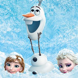Personajes de Frozen en la Nieve
