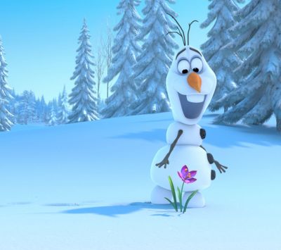 Olaf de Frozen con Flor