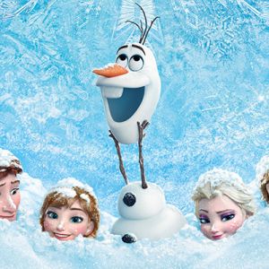 Personajes de Frozen en la Nieve