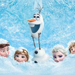 Personajes de Frozen en la Nieve