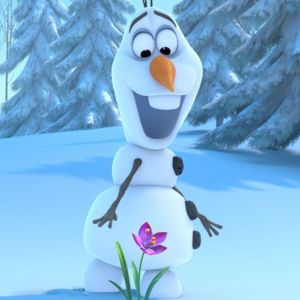 Olaf de Frozen con Flor