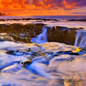 Impresionante Atardecer en el Océano