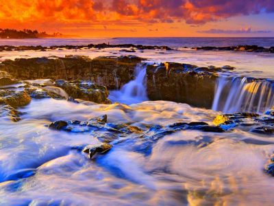 Impresionante Atardecer en el Océano
