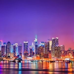Horizonte de Nueva York de Noche
