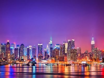 Horizonte de Nueva York de Noche