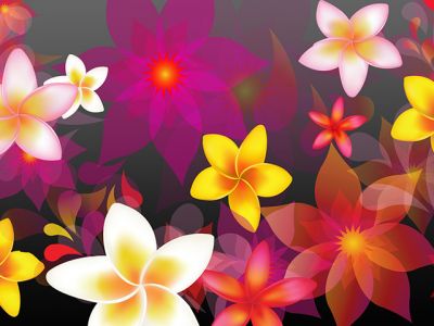 Diseño Abstracto de Flores Coloridas