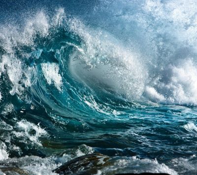 Olas Oceánicas Majestuosas