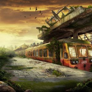 Tren Abandonado en la Naturaleza
