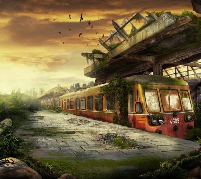 Tren Abandonado en la Naturaleza