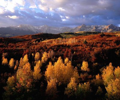 Paisaje de Otoño con Montañas