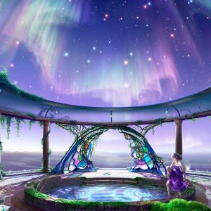 Paisaje Fantástico con Aurora