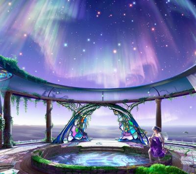 Paisaje Fantástico con Aurora