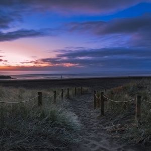Atardecer Sereno en la Playa