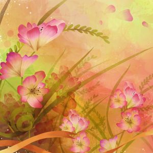 Arte Abstracto Floral Colorido