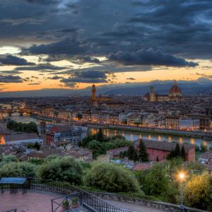 Panorama de Florencia al Atardecer