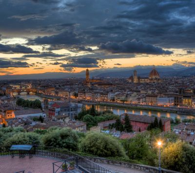 Panorama de Florencia al Atardecer