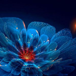 Fondo de Flor Abstracta Azul