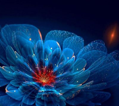 Fondo de Flor Abstracta Azul