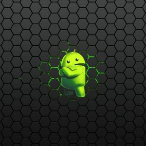 Fondo de Pantalla Robot Android Hexágono