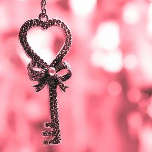 Llave en forma de corazón