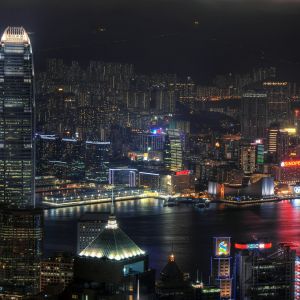 Horizonte Nocturno de Hong Kong