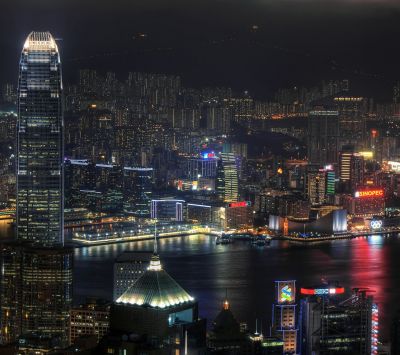 Horizonte Nocturno de Hong Kong