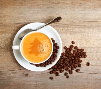 Taza de Café y Granos