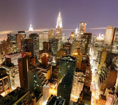 Horizonte de Nueva York de Noche