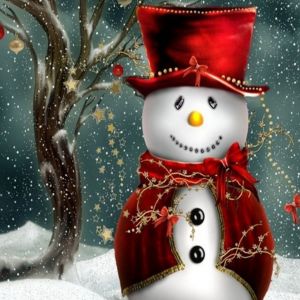 Encantador Muñeco de Nieve Navideño