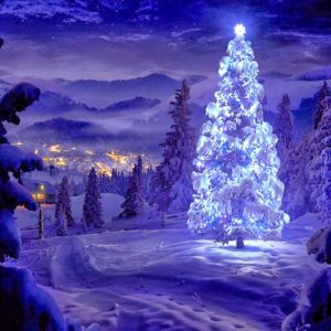 Árbol de Navidad invernal mágico