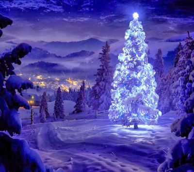 Árbol de Navidad invernal mágico