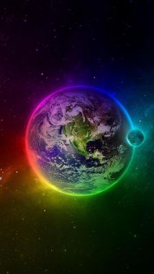 Tierra Colorida en el Espacio