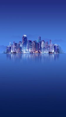 Horizonte de la ciudad de noche