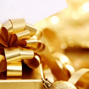 Regalo de Navidad Dorado