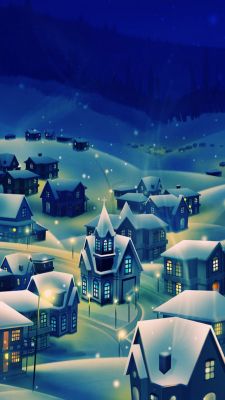 Escena Navideña de Pueblo Invernal