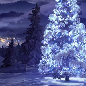 Árbol de Navidad Nevado
