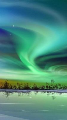 Paisaje de la Aurora Boreal