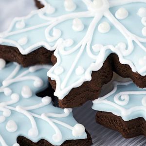 Galletas Decorativas de Copo de Nieve