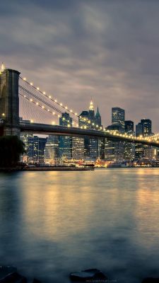 Puente de Brooklyn al Anochecer