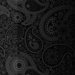 Elegante Patrón Paisley Negro