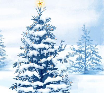 Árbol de Navidad Nevado