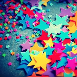 Confeti de Estrellas Coloridas