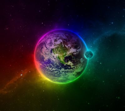 Tierra y Luna Coloridas