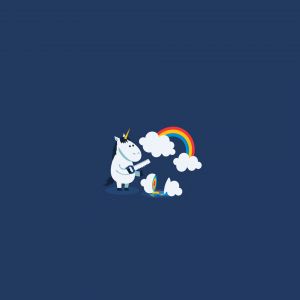 Unicornio Pintando un Arcoíris